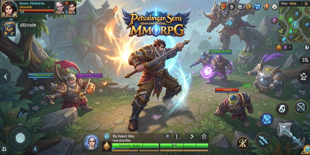 Tangkapan layar menunjukkan aksi seru dalam gameplay MMORPG 33L.