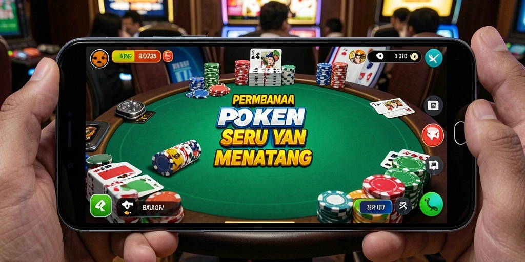 Tampilan gameplay D73 yang menarik dan mendebarkan di meja Poker.