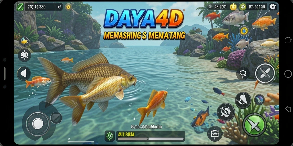 Tampilan gameplay seru dari permainan memancing DAYA4D.