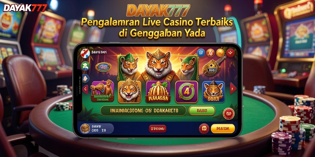 Tampilan screenshot dari gameplay Live Casino yang menegangkan.