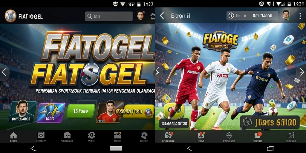 Screenshot gameplay <strong>FIATOGEL</strong> yang menunjukkan antarmuka pengguna taruhan olahraga.