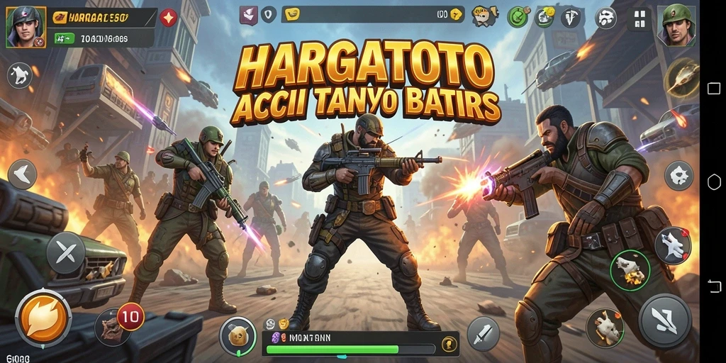 Tangkapan layar HARGATOTO menunjukkan aksi mendebarkan dalam pertempuran.