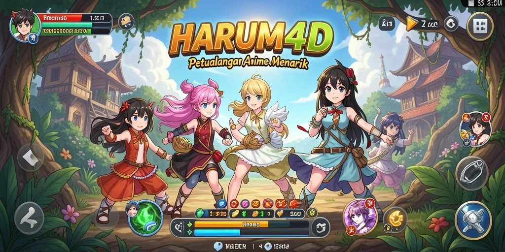 Tampilan dalam game HARUM4D yang memukau dan penuh aksi
