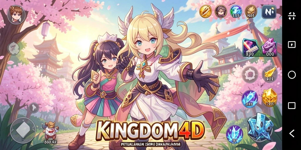 Tangkapan layar KINGDOM4D menampilkan aksi seru dalam dunia anime.