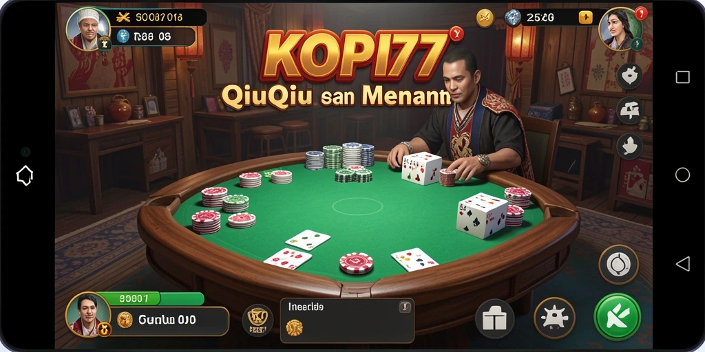 Gameplay seru QiuQiu di KOPI77 dengan interaksi pemain.