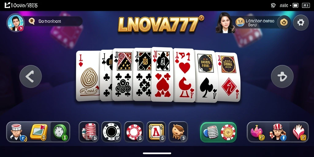Screenshot gameplay LNOVA777 yang menunjukkan momen seru permainan domino.