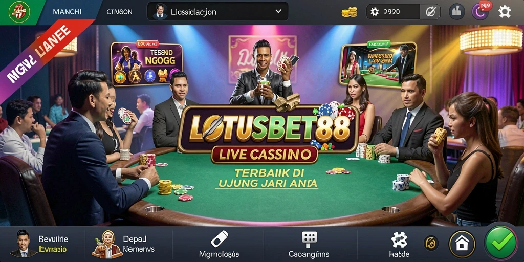Tampilan gameplay LOTUSBET88 yang menarik dan interaktif di Live Casino.