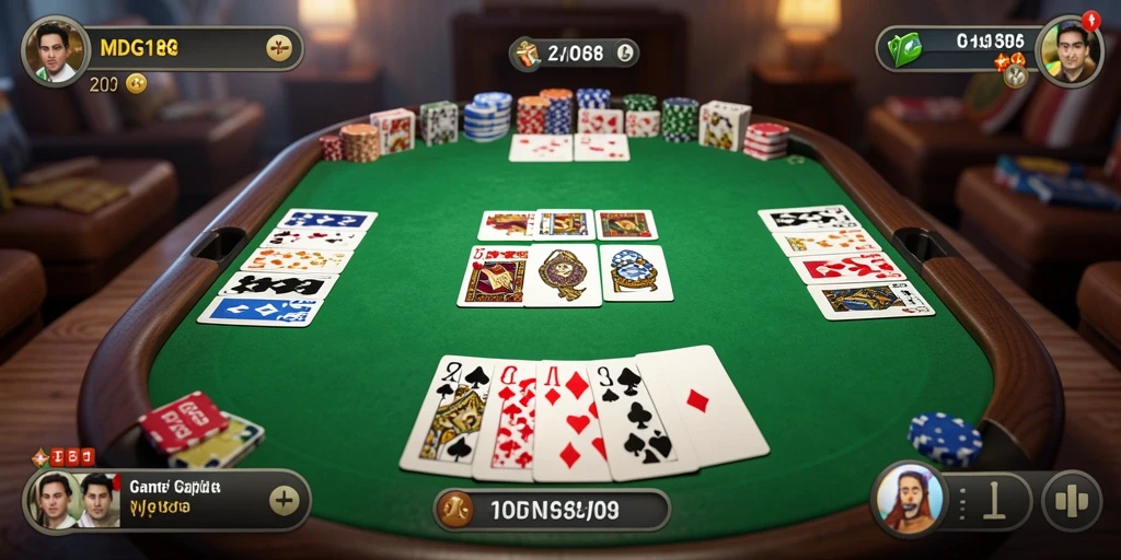 Tampilan screenshot utama MDG188 menampilkan gameplay Gaple yang menarik.