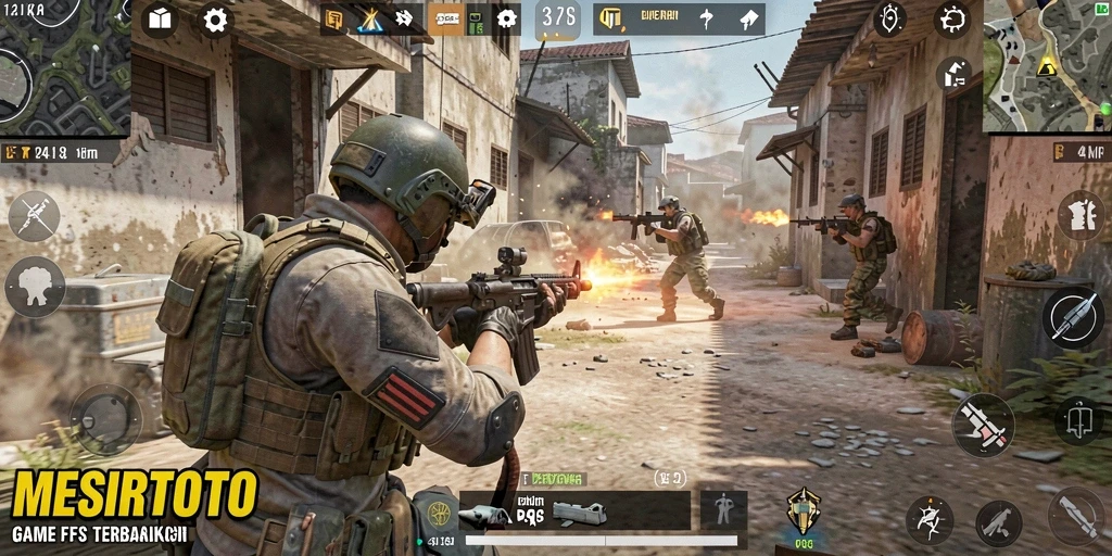 Tangkapan layar dari gameplay seru MESIRTOTO dengan aksi FPS yang mendebarkan.