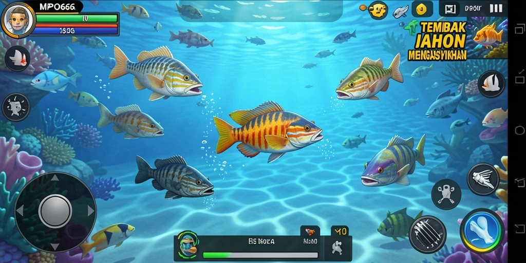 Gameplay seru Tembak Ikan dengan grafis menawan.