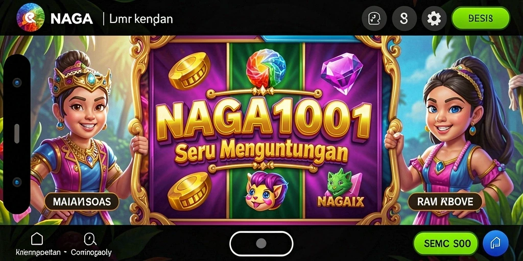 Tampilan gameplay NAGA1001 yang menegangkan dan berwarna-warni.