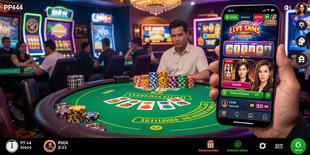 Gameplay Live Casino yang mendebarkan di PP444 dengan dealer profesional.