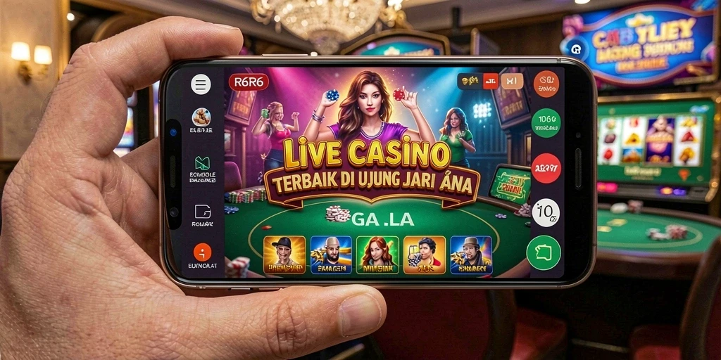 Screenshot gameplay R6R6 yang menampilkan dealer dan permainan yang berlangsung langsung.