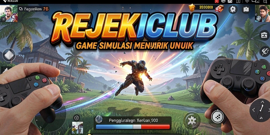 Tampilan gameplay seru dari REJEKICLUB yang menampilkan pengalaman simulasi.