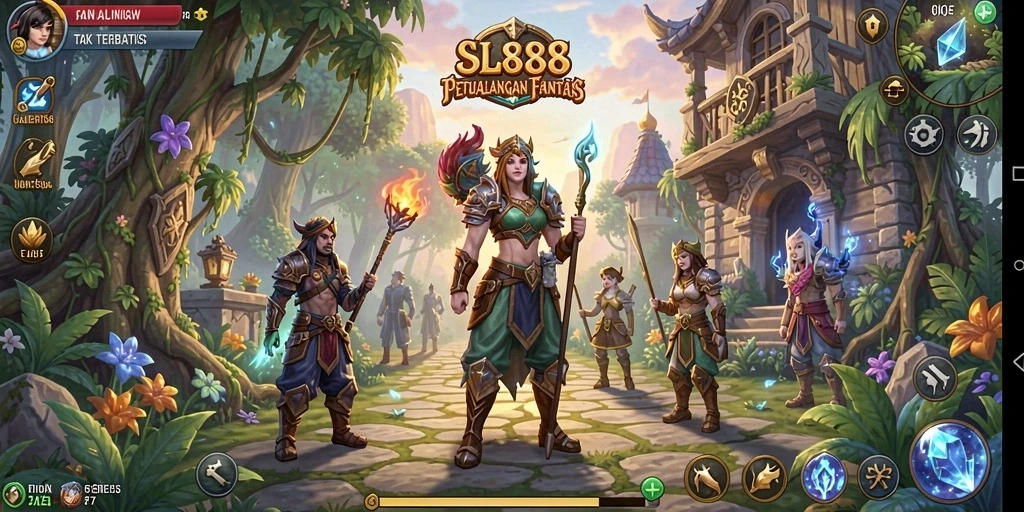 Tangkapan layar gameplay SL888 menunjukkan aksi petualangan yang menegangkan di dunia RPG.