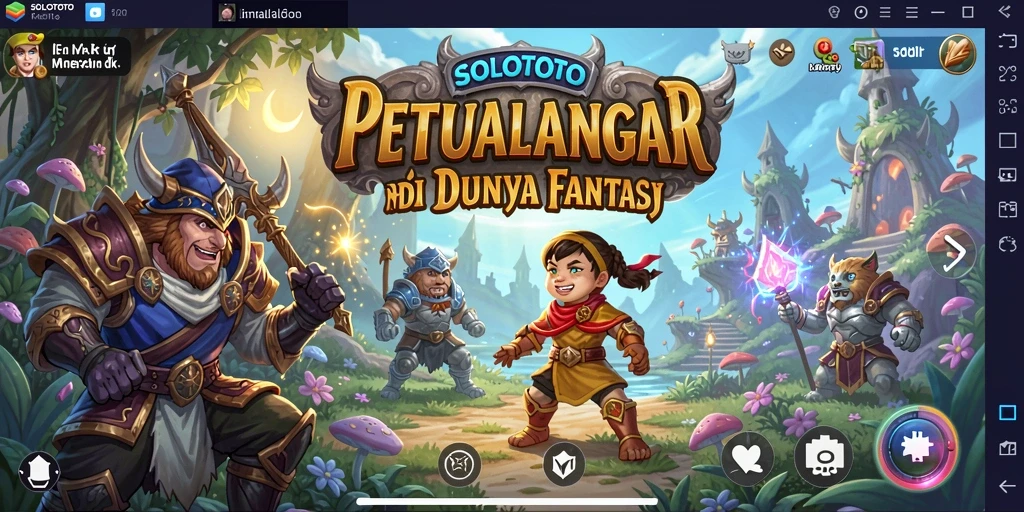 Tangkapan layar SOLOTOTO menampilkan aksi seru dalam petualangan yang menantang.