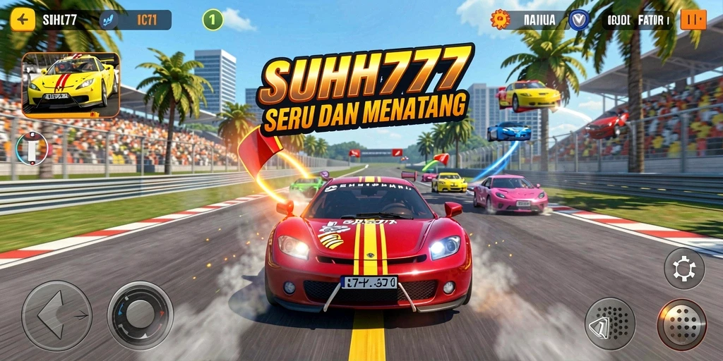 Tampilan menarik dari balapan penuh aksi dalam SUHU777.