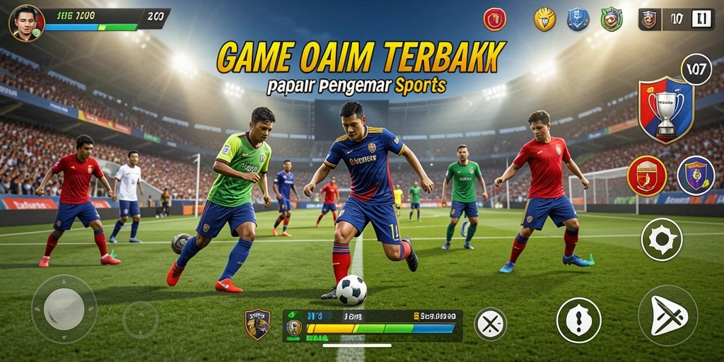 Screenshot V07 menampilkan aksi seru gameplay olahraga.