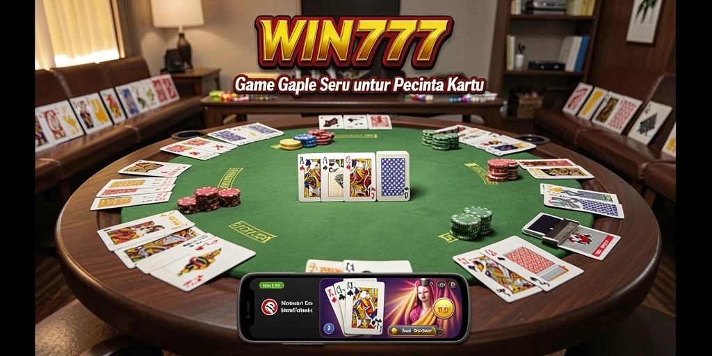 Tangkapan layar utama <strong>WIN777</strong> menampilkan gameplay Gaple yang menarik dan interaktif.