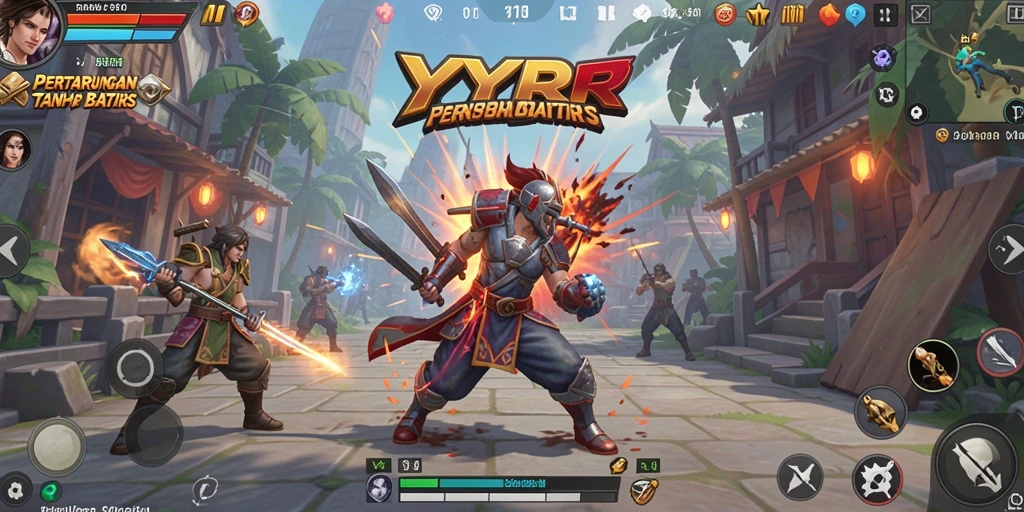 Gameplay YYRR yang intens dan seru dalam pertarungan Fighting.