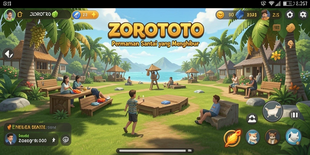 Menampilkan gameplay ZOROTOTO yang penuh warna dan menyenangkan.